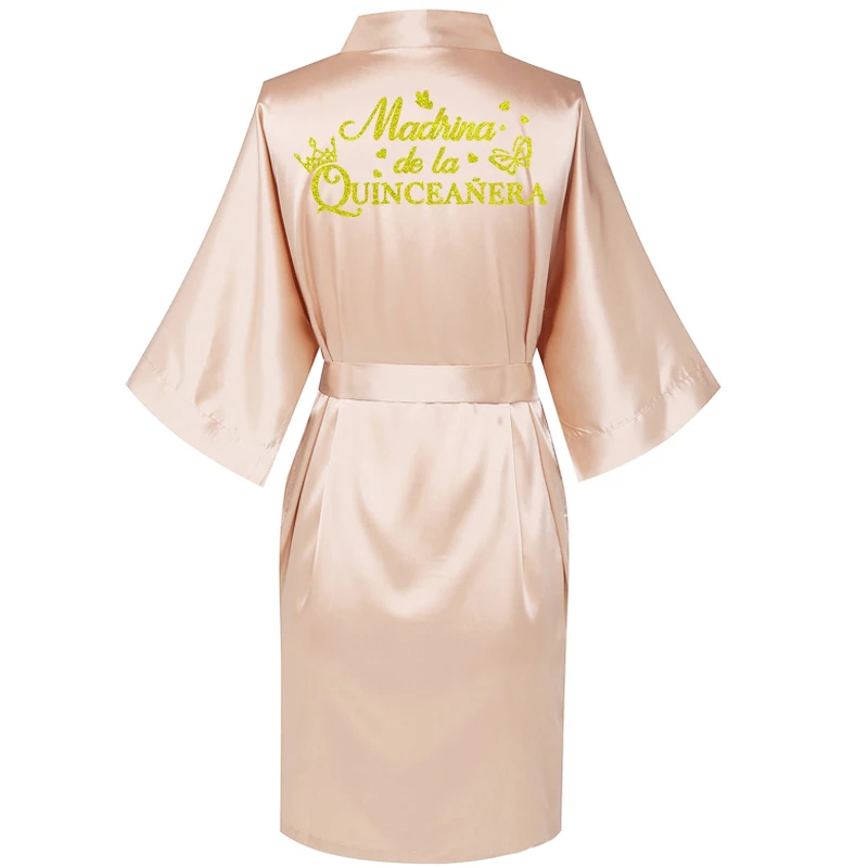 Princess Sweet 15 Years Girl Birthday Party Robes Quinceanera Robe Mis XV Bathrobe Silkly Nightgown