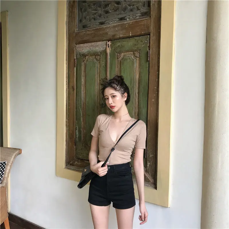 Short Pants for Woman To Wear Tight Jeans Women's Shorts Skinny Denim Sexy Mini High Waist Booty Low Price Normal Clothes Cheap