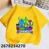 Hot Game Rainbow Friends T-Shirt Set Cartoon Boys Girl Baby Birthday Kids Clothes Short Sleeve T-Shirt Harajuku Multicolour Tops 4