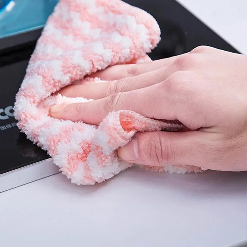 1/2pcs Kitchen Dishwashing Cloth Superfine Fiber Water Absorbent Cleaning Cloth Multipurpose Household For Kitchen Cleaning Tool