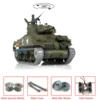 2.4G Henglong 1/16 Scale M4A3 Sherman Short Barrel RTR RC Tank 3898 With Metal Tracks 1800mah Tank Battery 7.0 Upgraded Ver 2