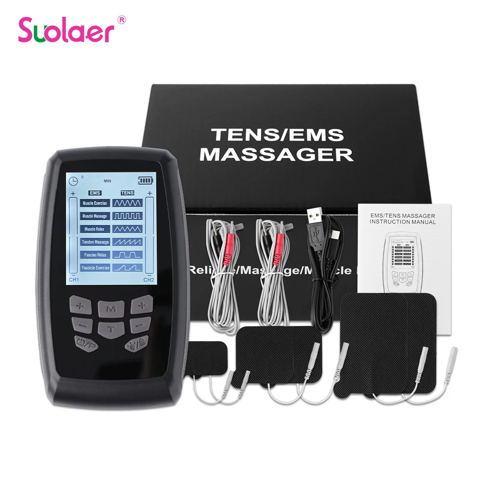 Ems Eletric Muscle Stimulator Tens Machine Neck Back Foot Hand Leg Body Microcurrents Agopuntura Elettronica Massaggiatore Rilassante