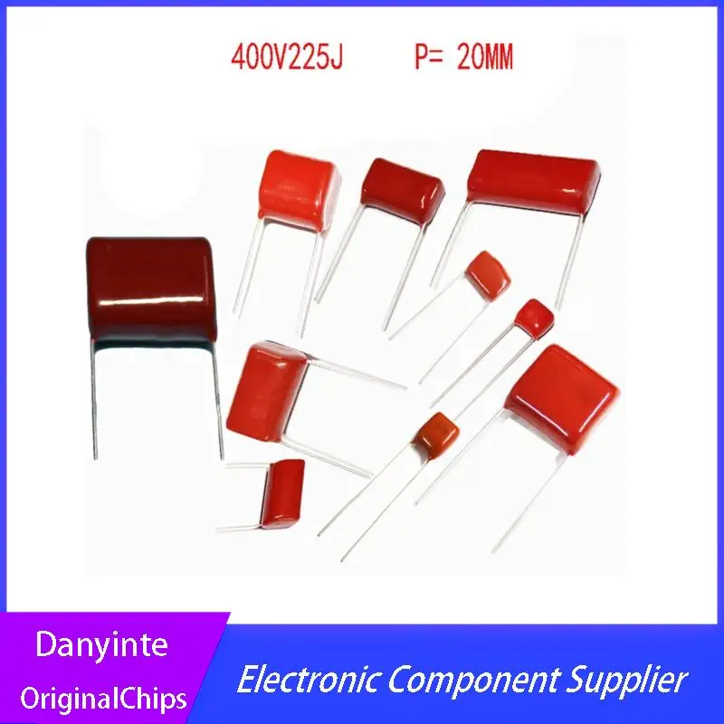 

NEW 10PCS CBB22 400V225J 2.2UF Pitch 20M 225J400V 225 400V 2200PF CBB Polypropylene film capacitor