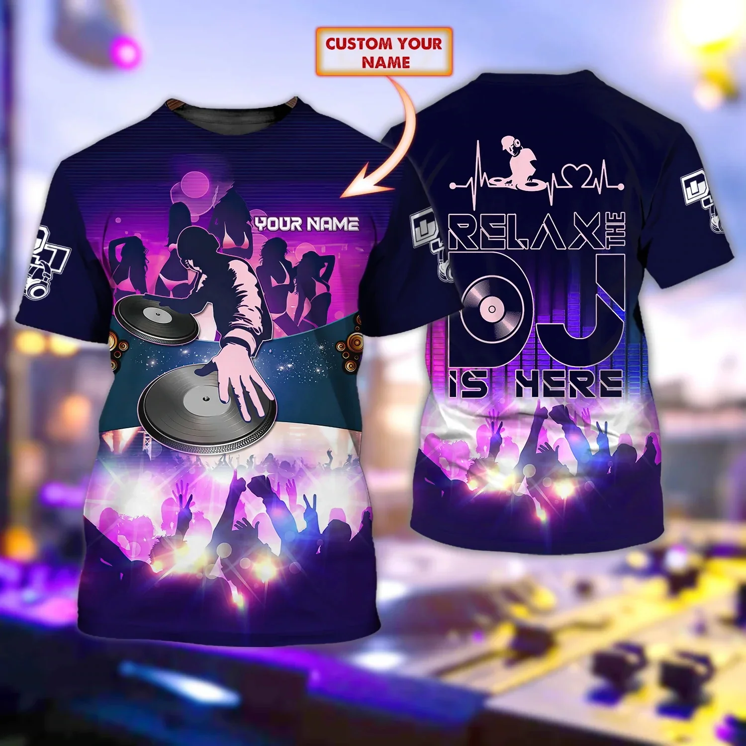 PLstar Cosmos Neue Sommer männer T-shirt DJ Personalisierte Name 3D Gedruckt t-shirt Unisex Hip Hop Tops Musik Festival Kleidung DW144 – Detail 12