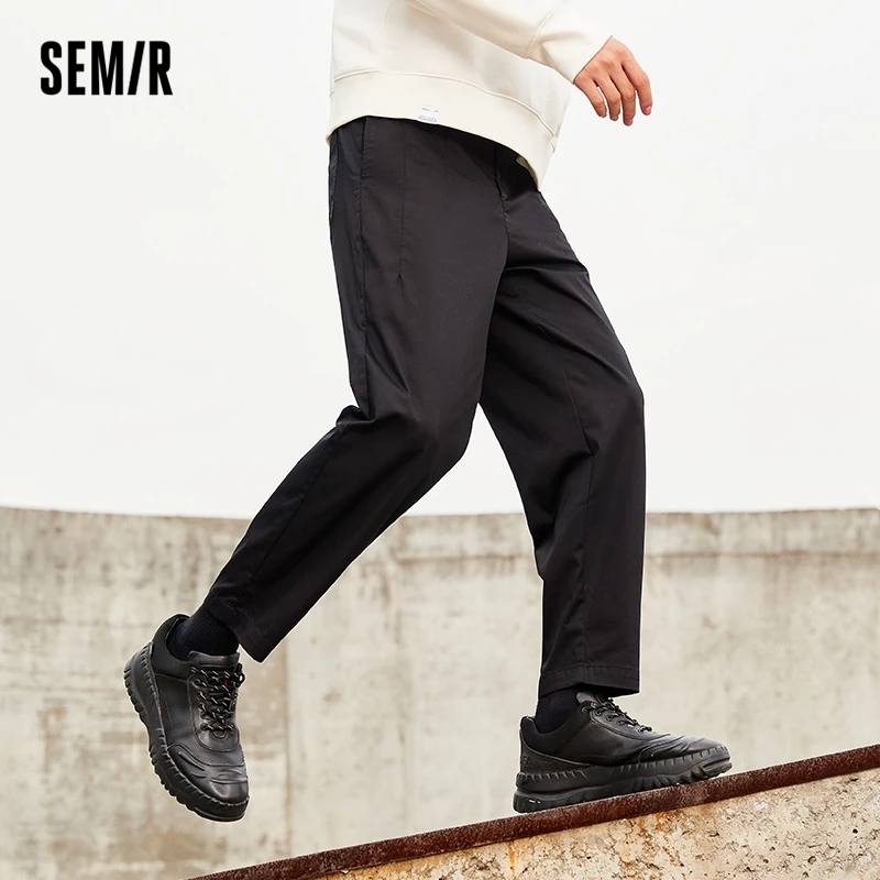 

Semir Casual Pants Men Moisture-Absorbing Quick-Drying Antibacterial Elastic Loose Small Cone Nine-Point Pants 2022 Spring New F