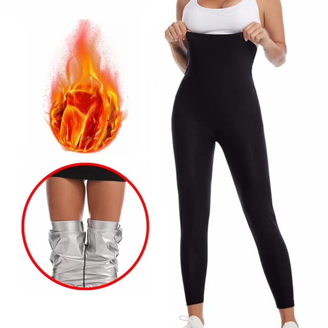 Women High Waist Sauna Pants Fitness Exercise Slimming Leggings Compression Sweat Shapewear Gym Workout Waist Trainer Trimmer 1