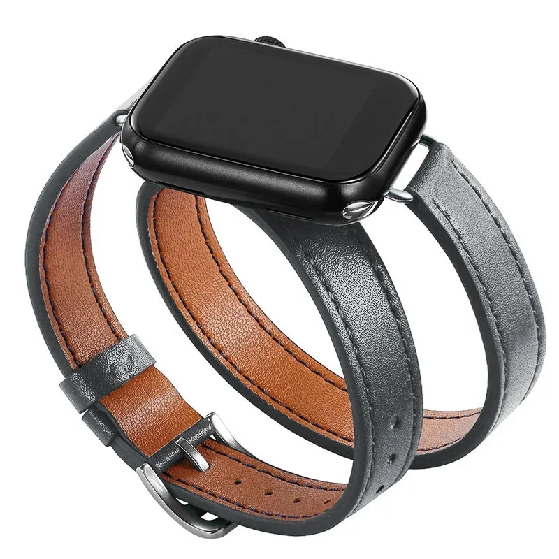 Elegant Double Tour Leather Strap