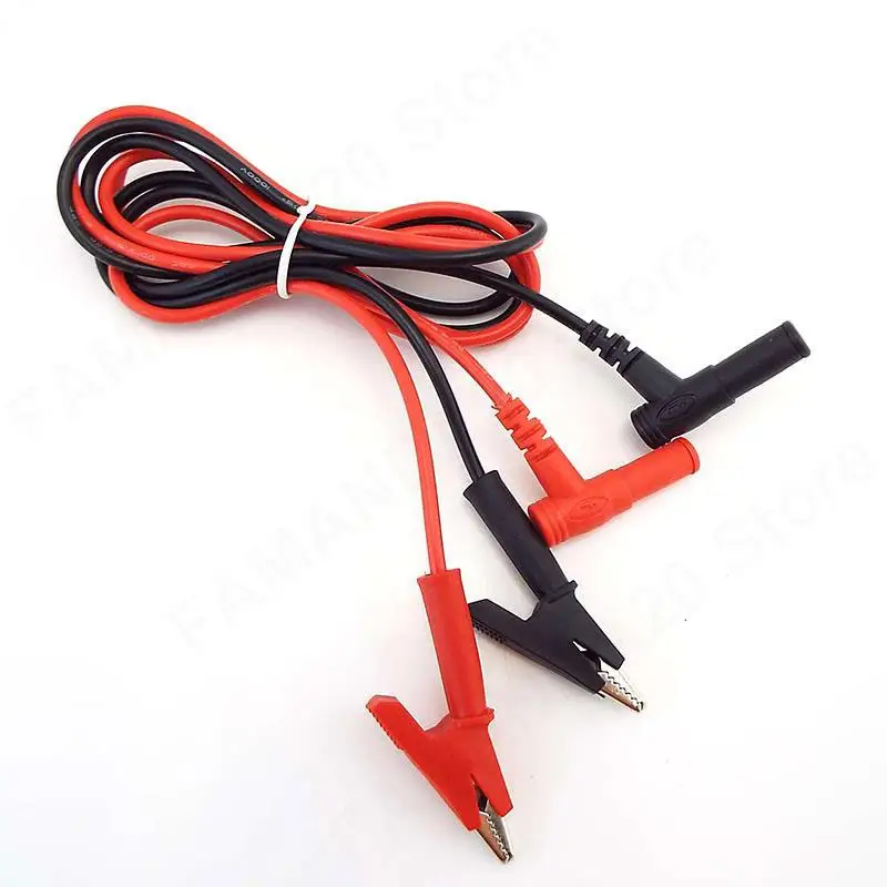 Alligator Crocodile Clip to 4mm Banana Plug Test Lead wire Connector Cable Probe Dual Head For Multimeter Measure diy Tools M20