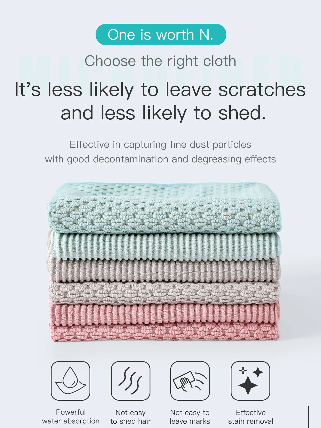 Premium Dual-Sided Microfiber Cleaning Cloth