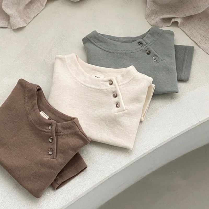0-24M Newborn Baby Boys Girls Cotton Casual Long Sleeve T-Shirts Spring Autumn Toddler Infant Kids Clothing Outfits