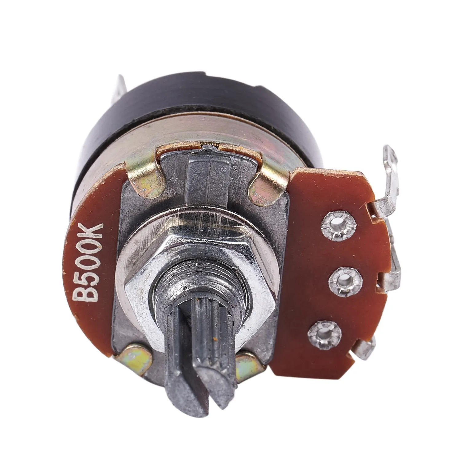 2Pcs 500K Ohm Single Linear Taper Potentiometers with on/off Switch