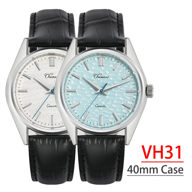 Chameri-40mm-Dress-Watch-VH31-Quartz-Sapphire-Crystal-316L-Stainless ...