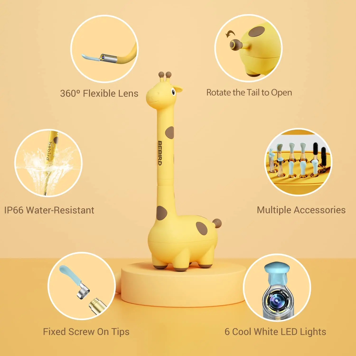 Official BEBIRD D3 Pro Visual Child Ear Wax Removal Otoscope,1080p FHD Wireless Ear Wax Removal Tool Camera,Ear Cleaner For Kids 4