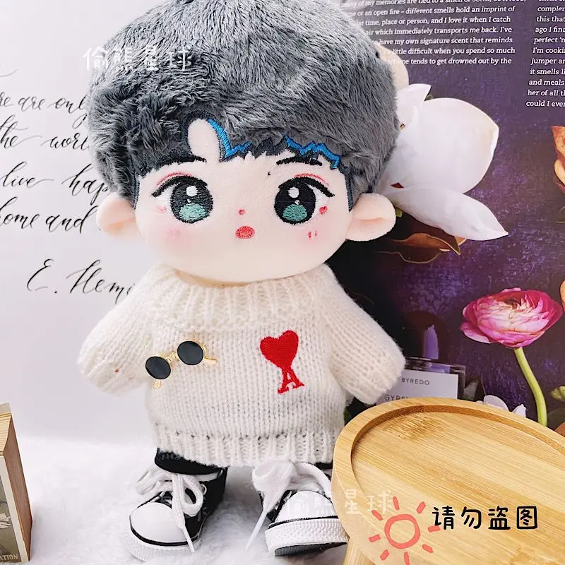 15cm baby clothes cotton doll 20cm doll clothes pants set white sweater 5