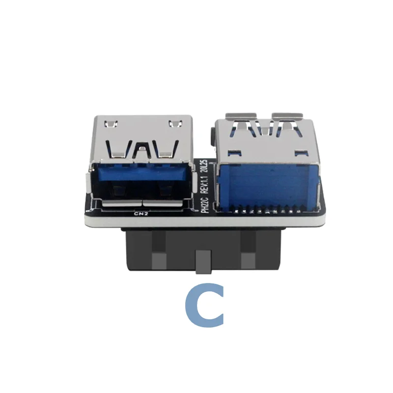 Adattatore per scheda madre USB 3.0 a USB 2.0, 19 pin USB 3.0 maschio a 9 pin USB 2.0 femmina adattatore convertitore per scheda madre PC USB 2.0 9 pin porta - 480 Mbps