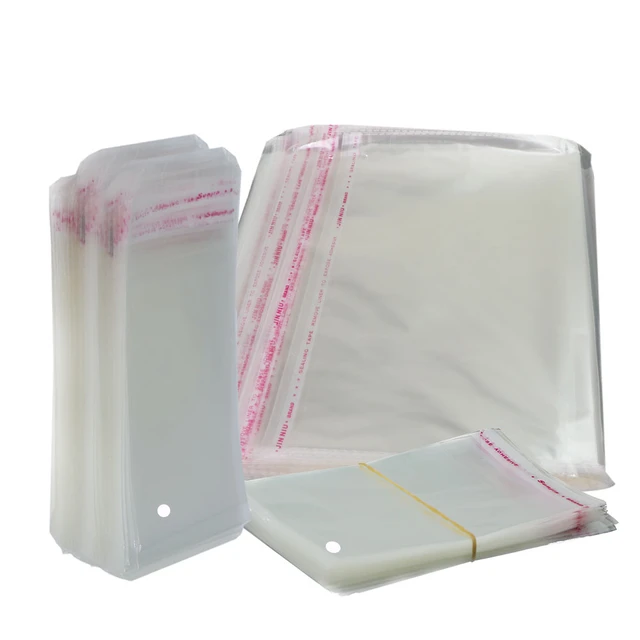 10PCS Large Size Plastic Transparent Self-Sealing Bags with Gas