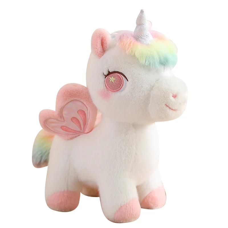 Cute Rainbow Unicorn Stuffed Animal Plush Toy Small Funny Cartoon Unicorn Plushies for Baby Girls Birthday Christmas Gift Decor