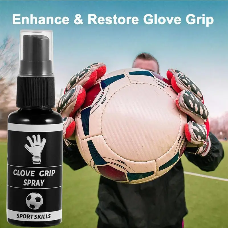 Goalkeeper Glove Glue Spray Gloves Grip Booster Spray 30ml Baseball Gloves Tackifier Latex Glove Anti-slip Sticky Glue Spray