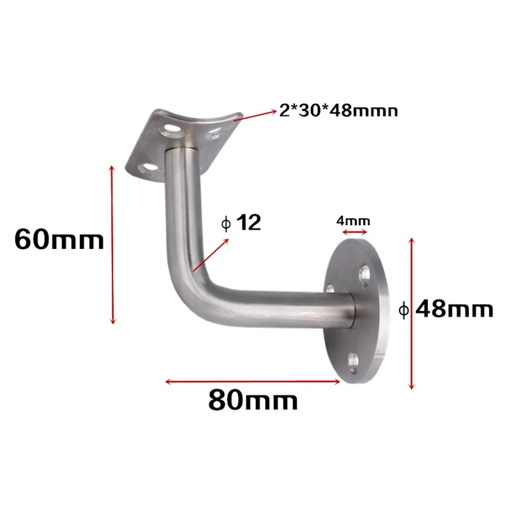 Stair Handrail Bracket Stainless Steel Wall Bracket  Stair Handrail Support Fixing Accessories Solid Wood Handrail Accessories