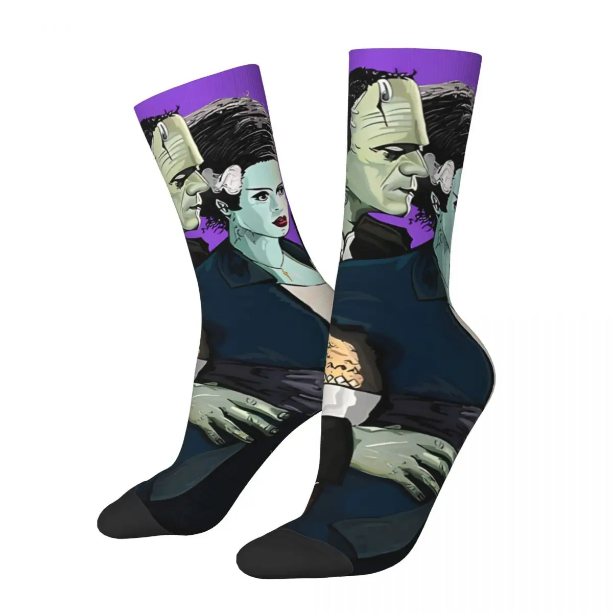 

Titanic Funny Men's Socks Retro Frankenstein Horror Film Hip Hop Crazy Crew Sock Gift Pattern Printed