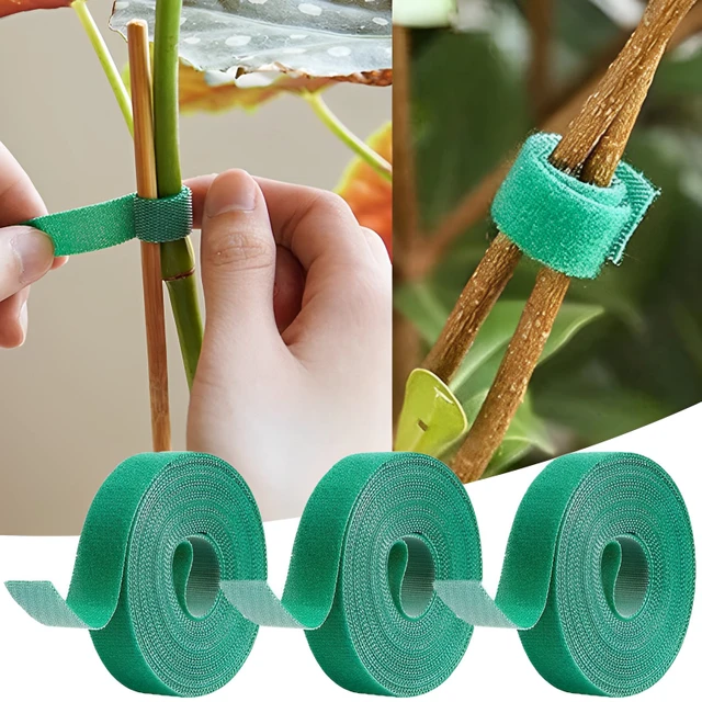 3/1Rolls Nylon Plant Ties Reusable Self Adhesive Plant Fastener Tape Hook  Loop For Support Grape Vines Tomato Gardening Supplies - AliExpress