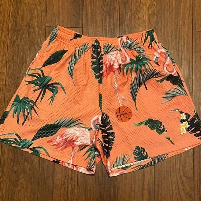 American Casual Men's Short Pants Summer Thin Hong Kong Style Loose Fit Quick Dry Breathable Four-Quarter Skateboarding Trousers
