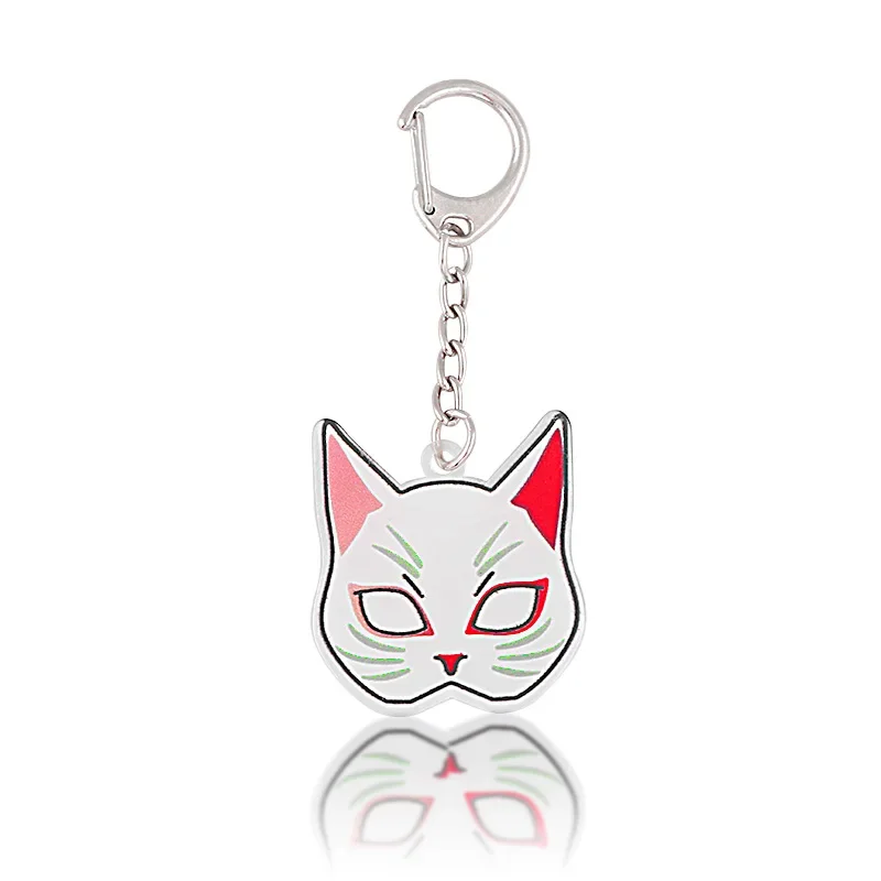 A Whisker Away 키체인 미요 사사키 고양이 마스크 아크릴 펜던트 키체인 여성용 남성용 열쇠고리 쥬얼리 선물