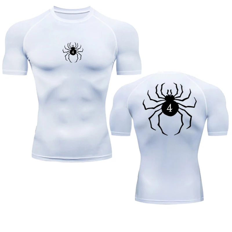 Anime Hunter X Hunter Compression Tshirt Quick Dry Running Gym Fitness Tight Sportswear Summer Breathable Spider Short Sleeve 4