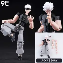 Jujutsu Kaisen Anime Collectible Figure - Multi - Jointed Poseable Desk Decoration (Gojo Grey Pants)