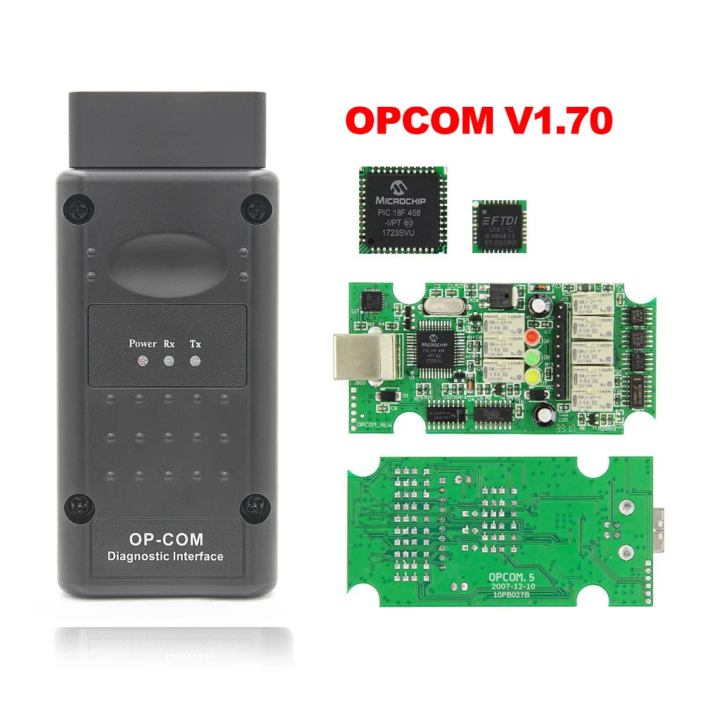 2021 OPCOM V5 For Opel OP COM 1.70 Flash Firmware Update Car Diagnostic Cable for Opel OP-COM PIC18F458 CAN BUS OBD2 Auto Tools 3