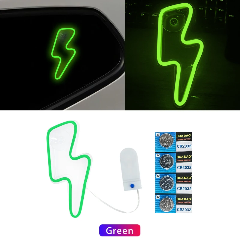 Neon-Style LED Car Window Ambient Décor Lights