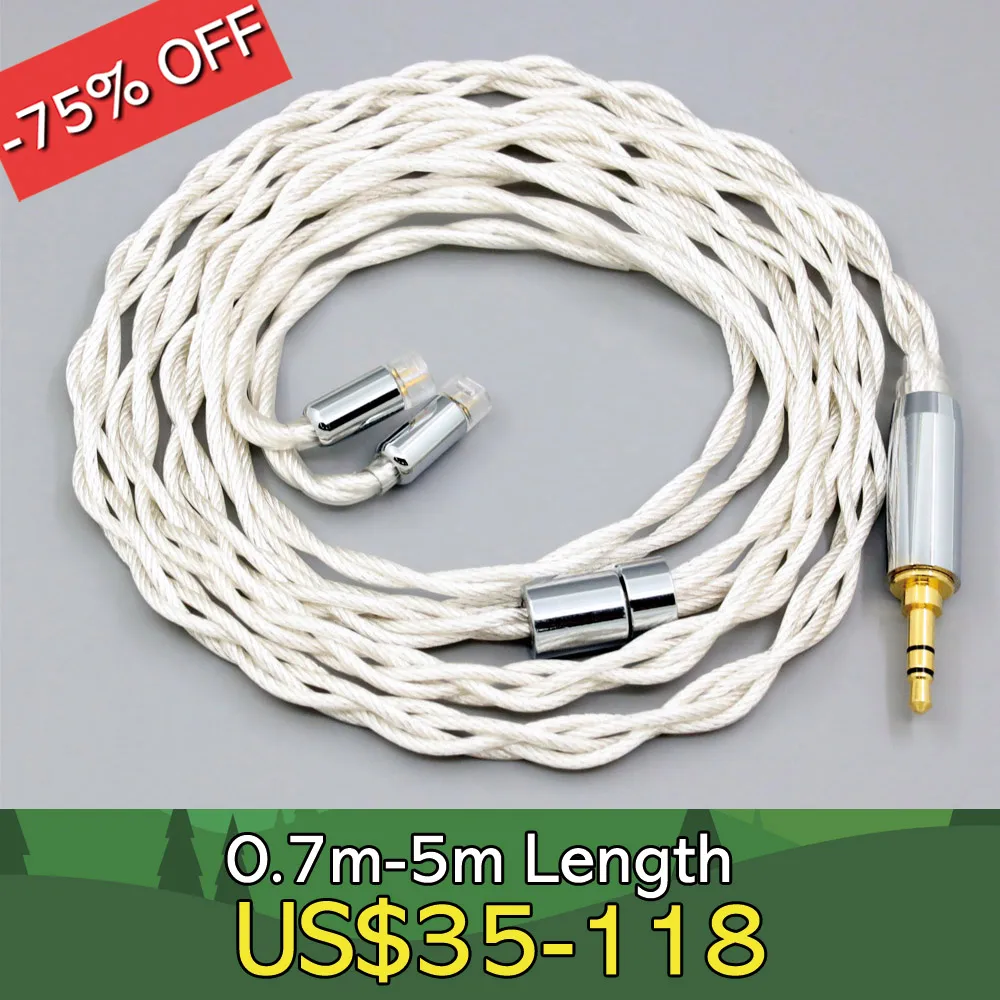 

Graphene 7N OCC Silver Plated Type2 Earphone Cable For Sennheiser IE8 IE8i IE80 IE80s Metal Pin LN008122