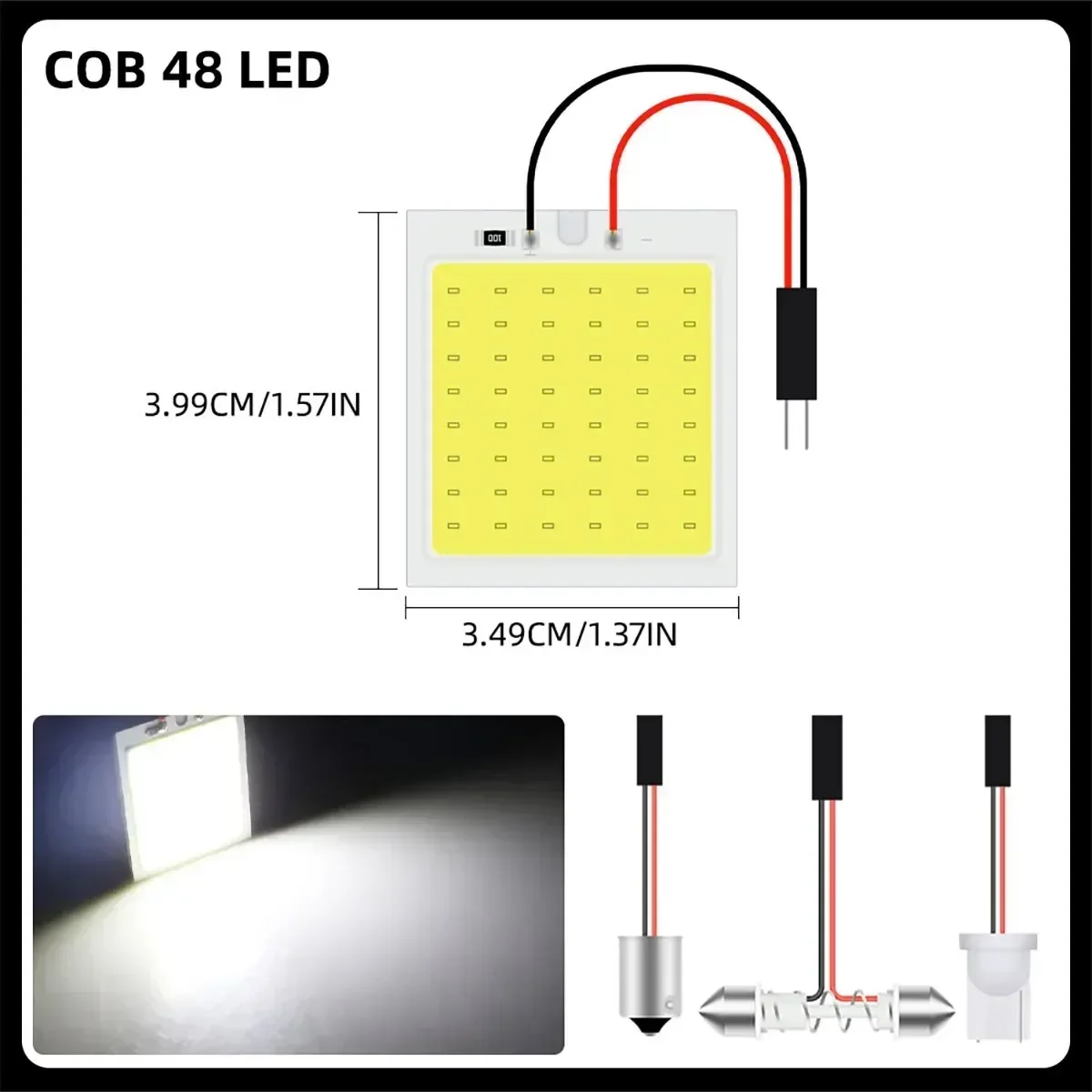 T10 Cob 16/24/36/48 SMD Car Led Vehicle Panel Lamps Auto Interior Reading Lamp Bulb Light Dome Festoon BA9S DC 12V led car lights