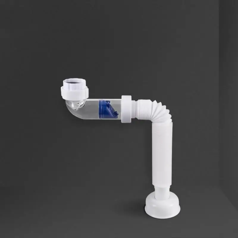 Adjustable Sink Drain Pipe Kitchen Trap Adjustable S Tube Sink