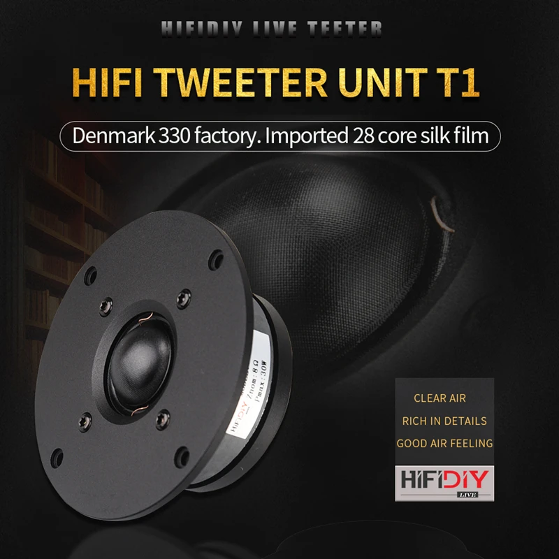 

HIFIDIY T1-75 hifi 4 inch Tweeter Speaker Unit 330 Silk membrane 8OHM 30W home Film Treble Loudspeaker 94/100/104/110/116/120