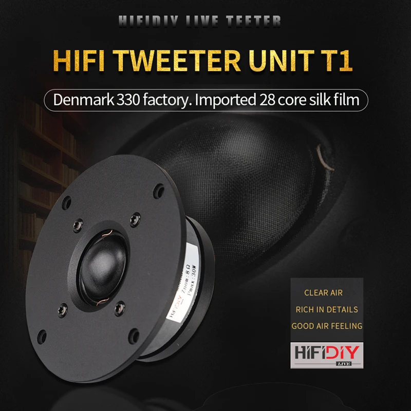 Hifidiy T175 Tweeter Speaker Unit Hi-fi Tweeter 330 Membrana de Seda 8ohm 30w Alto-falante Agudos 94 100 104 110 116 120