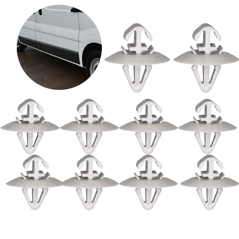 Clips de garniture de moulure de porte, 100 pièces Clips de garniture de moulure de porte latérale Kit de fixations extérieures 500326896