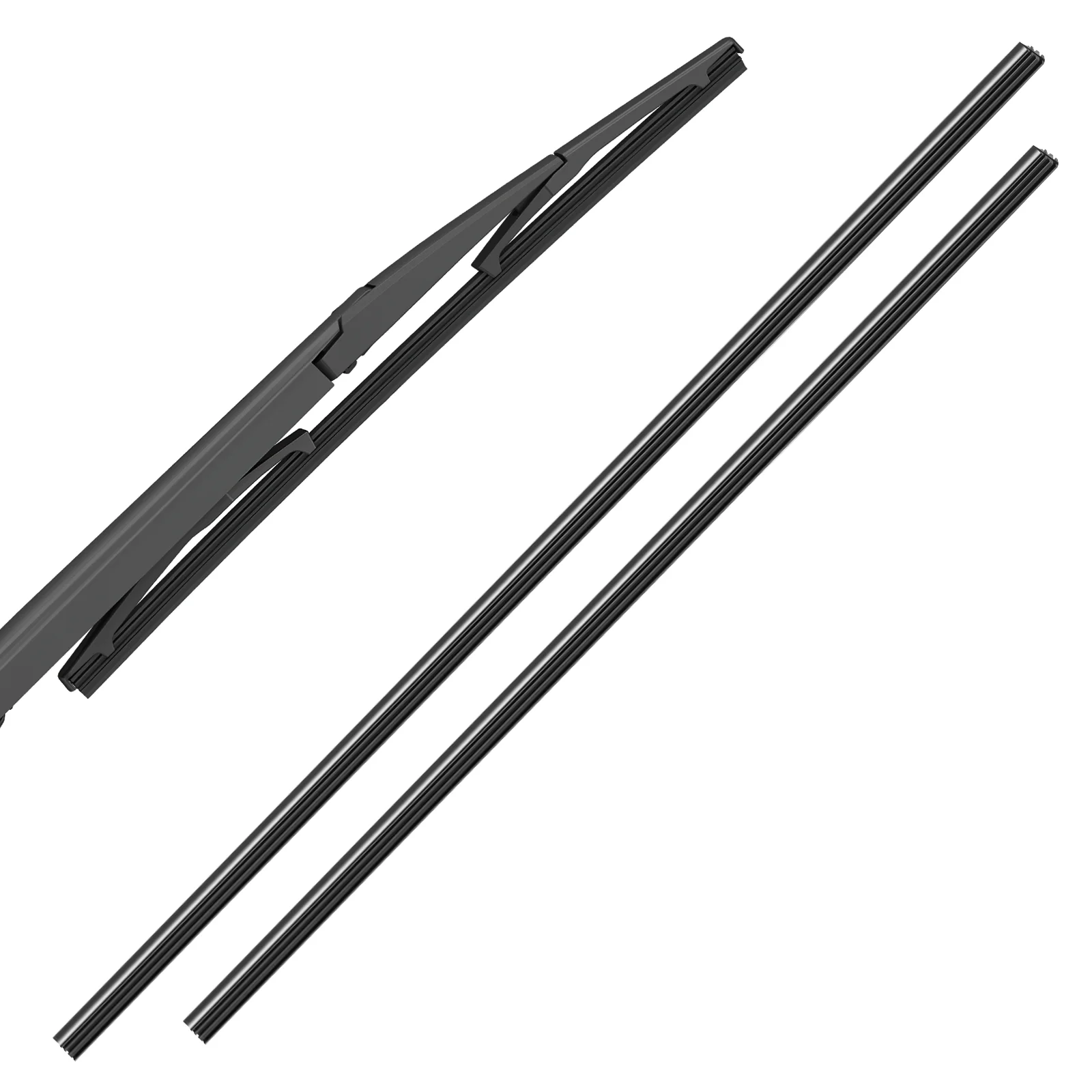 

2pcs Auto Car Rubber Windscreen Wiper Strips 24" / 26" (Black)