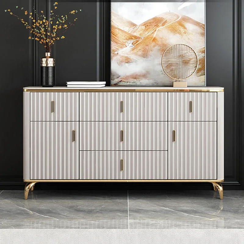 Dish Modern Wood Sideboards Kitchen Nordic Shelves Modular Luxury Sideboards Storage Table De Chevet Small Room Furnitures HDH