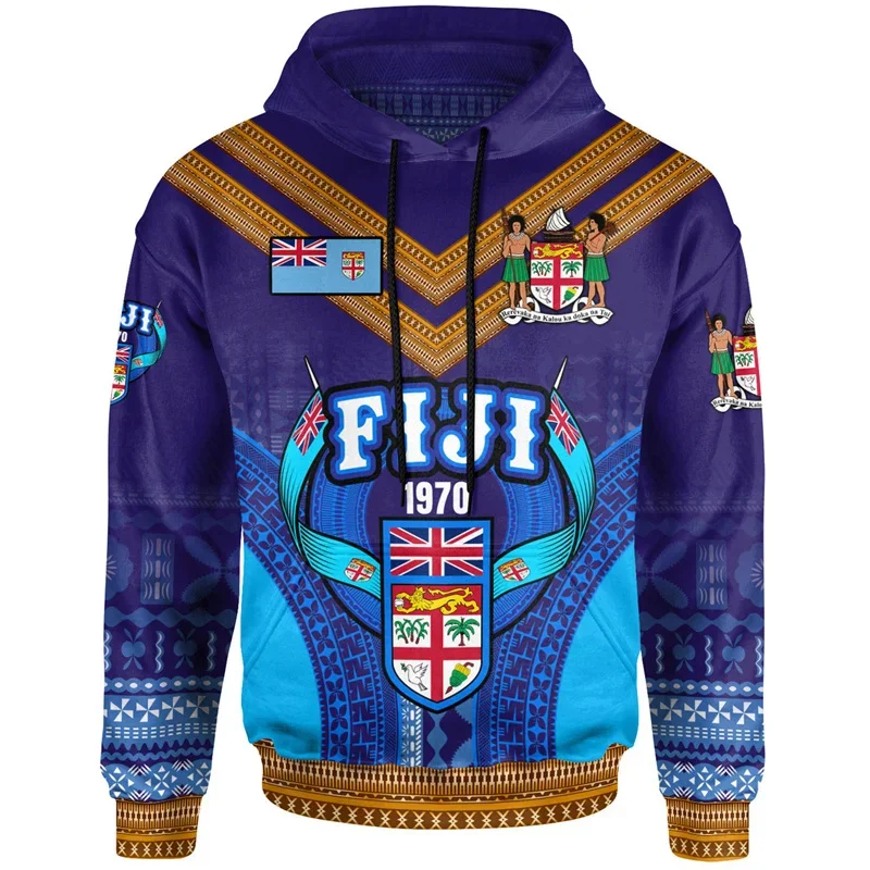 thumbnail image 1 of Sudadera con capucha con estampado polinesio estilo tapa de la Independencia de Fiji en 3D de 1970 para hombres y niños, moda urbana, camisetas Y2K, sudadera con capucha, 1 of 4