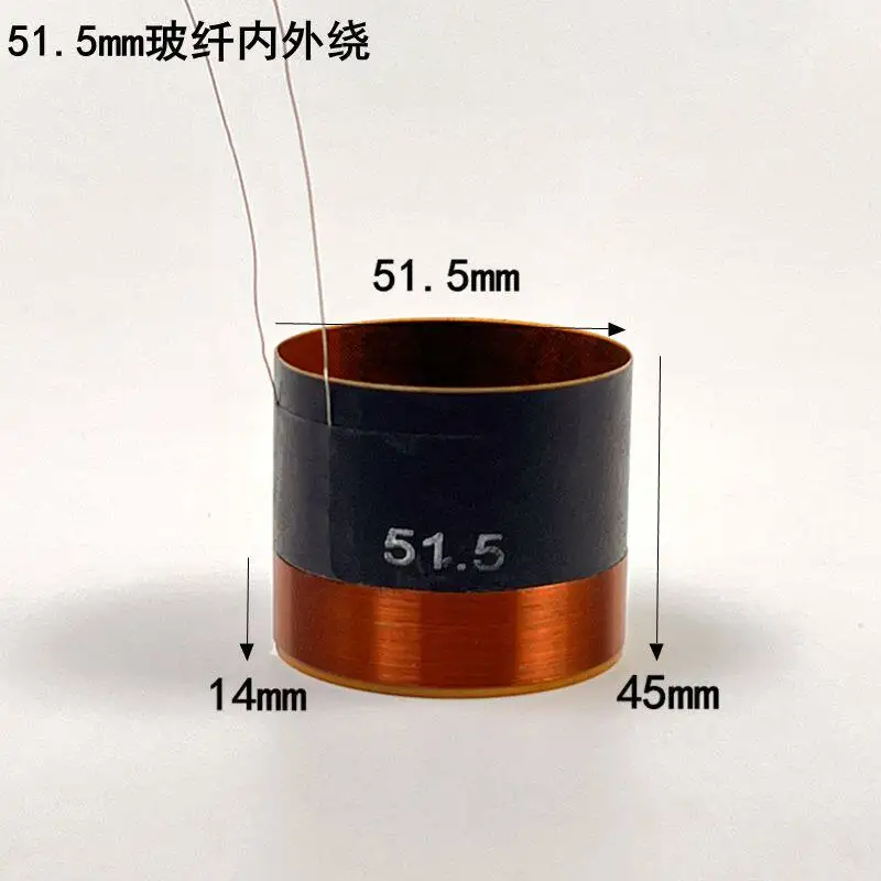 61/63.5/65.5/75.5mm 고출력 베이스 보이스 코일, 원형 및 평면 와이어, 10, 12, 15인치