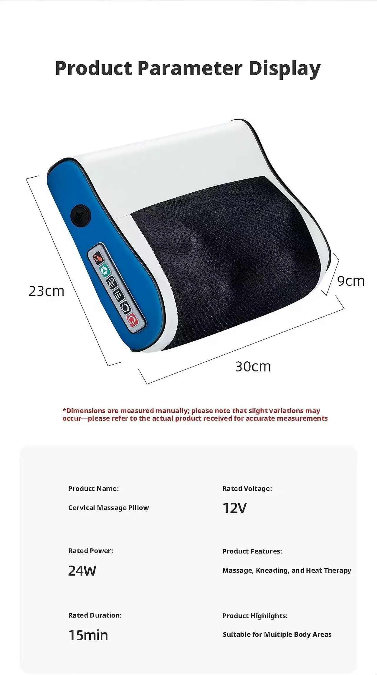Deep Tissue 4d Neck Massage Pillow With Heat For Cervical Pain_voghion.com