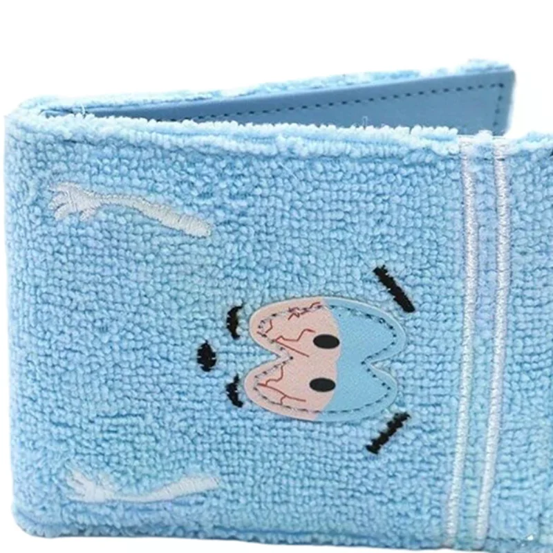 Towel Cloth Embroidered Anime Fashion Wallet Designer Personalized ID Card Holder