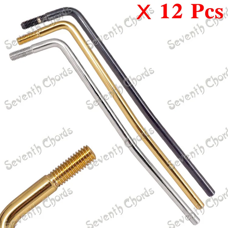

12 Pcs Screw-in Tremolo Arm Whammy Bar for Electric Guitar Replacement parts - Chrome & Gold & Black for choose