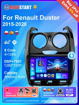 Автомагнитола NAVISTART для Renault Duster 2015, 2016, 2017, 2018, 2019, 2020, мультимедийный плеер с GPS-навигацией, автомобильное радио BT Carplay 4G