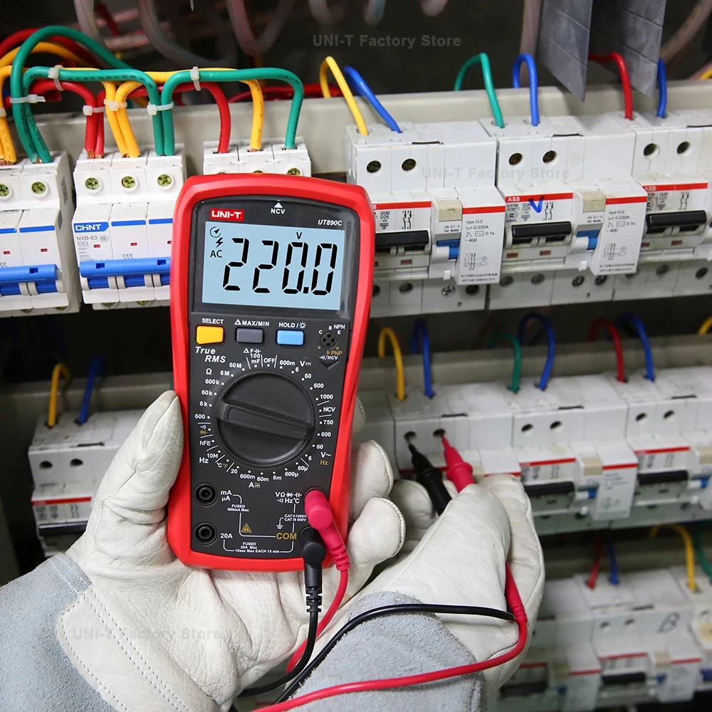 UNI-T UT890C UT890D Plus Digital Multimeter Professional AC DC Ammeter Voltmeter Frequency Resistance Capacitance Multi Meter digital multimeter tester