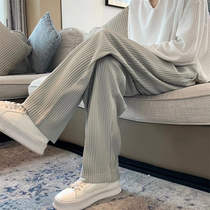 

Korean Fashion Straight Harem Joggers Pants Men's Loose Wide Leg Trousers Hip Hop Casual Men Woman Sweatpants Oversized