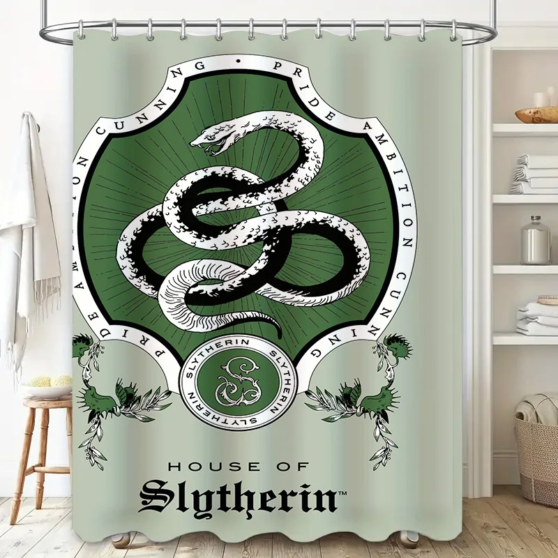 LB Tenda Doccia Gotica 180x180cm - Streghe, Libri Magici E Teschi Su Sfondo Verde, Impermeabile E Antimuffa In Poliestere, Con 12 Ganci Inclusi - 2