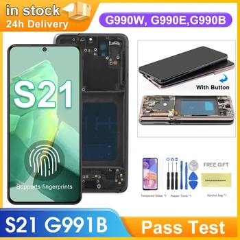 Schermo AMOLED S21 da 6,2" per Samsung Galaxy S21 5G G991B G991B/DS Display LCD Touch Screen digitale con sostituzione del telaio