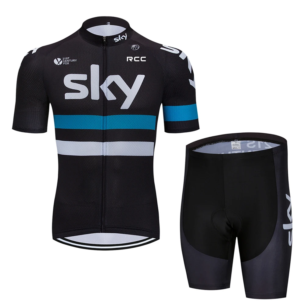 RCC sky Team Cycling Jersey Set 2024 Man Summer MTB Race Cycling Clothing Short Sleeve Ropa Ciclismo Outdoor Riding Bike Uniform 4